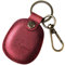 Étui de protection AirTag avec porte-clés en cuir véritable, pendentif Airtag, étui caché pour Apple Air Tag [Bordeaux 1.0]