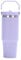 Gerrit 30 oz Stainless Steel Tumbler with Flip Straw & Handle, Insulated Double Walled Water Bottle for Home, Office, Car, Leak Proof, Reusable Cup 2-in-1 Straw & Sip Lid Women Men (Purple)