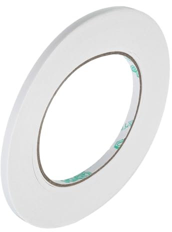QUARKZMAN 1 Rollen Doppelseitiges Klebeband, 0.07mm Dünnes Universalklebeband für Montage, Heimwerk, DIY Geschenkpapier, 5mm x 50m (Weiß)