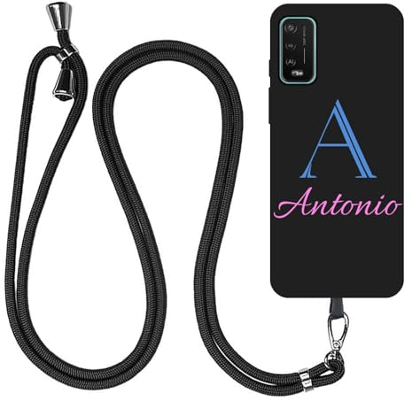 JGOYGYI Coque Personnalisée Compatible avec Wiko Power U30 U10 U20 Y82 Y81 Y80 Y62 Plus Y61 Y60 Y52 Y51 Y50 View5 VIEW4 T60,Personnalisable TPUÉtui avec Initiale & Texte Nom