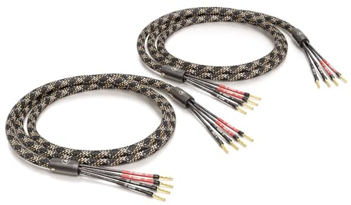 VIABLUE SC-4 Silver BI-AMPING * High-End Lautsprecherkabel * Aderendhülsen, echtvergoldet * 1 Paar * mit Splitter * 150 cm * 1.5 m