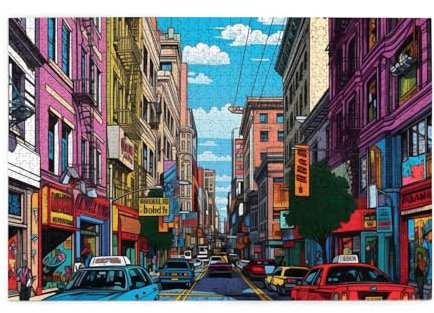 1000 Piece Jigsaw Puzzles for Adults Manga Street Jigsaw Puzzles for Adults 1000 Challenging Jigsaw Puzzle Games