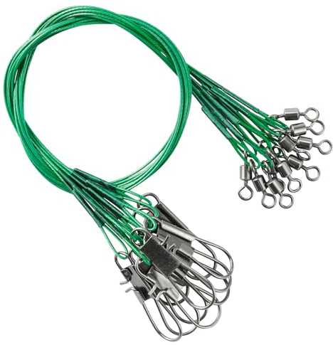 9Tong Saltwater Steel Leaders Fishing Rigs Heavy Duty Wire Leader Lures High Strength Fishing Leader Freshwater