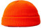 BrightGlow Wintermütze für Herren und Damen Trawler Beanie Watch Hat Roll-up Edge Skullcap Kurze Fischermütze mit Strickbündchen Beanie-Mütze Warm Skimütze Acryl-Strickmütze Orange Erwachsene