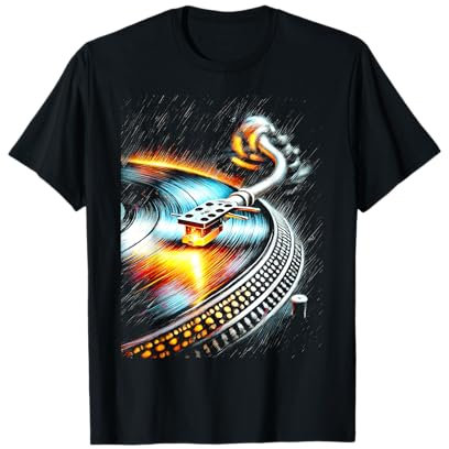 Tourne-disque vinyle analogique DJ, audiophiles, amateurs de musique T-Shirt