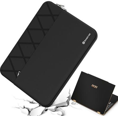 Smatree Custodia per laptop da 16, antiurto, impermeabile, sottile, su misura per MSI Summit E16 AI da 16, Summit E16 Flip/E16 Flip Evo, Prestige 16 Studio/16 Evo, custodia per laptop da 16, nero