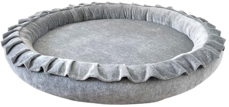 Monio for Kids Grau Babynest aus Velvet mit abnehmbarem Baumwollbezug 105 cm Waschbar Komfortabler Schlafplatz für Babys