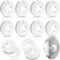 12 Pieces Water Pipe Covers, 16 mm White Radiator Pipes Collars, Plastic Decorative Wall Pipe Covers White, Suitable for 12, 16, 20 mm Diameter Pipe Decoration