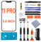 Tpyag For iPhone 11 Pro Display, Front Glass Display for iPhone 11 Pro 5.8 Inch, Screen Repair Kit with Waterproof Adhesive (Not LCD & Touch Digitizer)