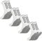 Gain The Edge Football Grip Socks - 4pc Set - Medium - White