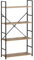 Genérico Estantería Librería de 4 Niveles Estantes Baldas Tipo Escalera de 58,6 x 23,5 x 112 cm para Almacenaje, Oficina, Salón, Estudio, Cocina o Dormitorio de Acero y Madera