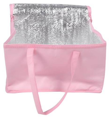 VALICLUD Isolierte Lebensmitteltasche Mit Griff 15.75X15.75X7.87 Zoll Tragbare Kühltasche Für Kuchenverpackungen Picknick Lebensmitteltransport Und Snacks