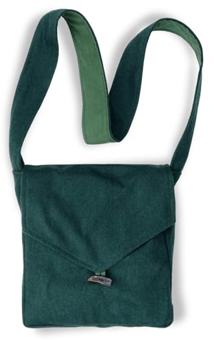 HEMAD Mittelalter Umhänge-Tasche Wollfilz Hornknopf mit Innenfutter Modell: Dwain
