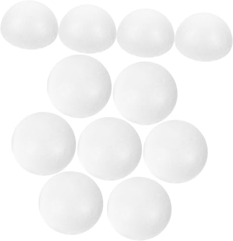 Angoily 100 Stück Halbkugeln Styropor 1.50 Zoll Weiß DIY Bastelmaterial Für Kinder Weihnachtsdekoration Blumenarrangements Malvorlagen Und Geschenkartikel