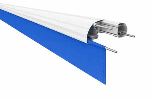 Markisen Volant 400 x 20 cm - Ersatz Volant für Markise Balkon Terrasse, Markisenstoff UV-Beständig Wasserabweisend Wetterfest, Sichtschutz Sonnenschutz für Balkonmarkise Terrassenmarkise Blau