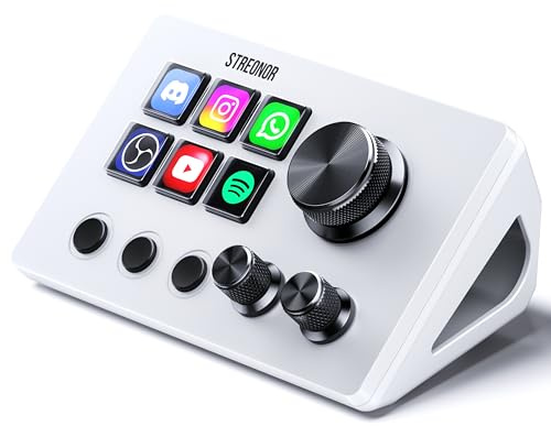 STREONOR Stream Controller Mini S6 con 6 tasti 3 manopole 3 scene