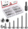 Hilitchi Lot de 210 vis en acier inoxydable à tête bombée Torx en métal argenté de sécurité antivol avec embout de tournevis T20 (#8 x 1,27 cm ~ #8 x 1,1 cm)