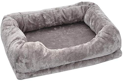 nanook Couchette d'arbre à Chat pour Les Chats – Canapé de Bord de fenêtre – Couverture Amovible – Frontière en Peluche – XXL 53 x 40 cm - Gris