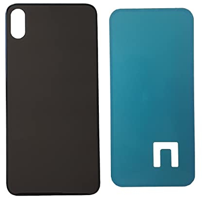 DHLK® Backcover Glas Rückseite Gehäuse kompatibel mit iPhone XS MAX - Back Glass Big Hole (Space Grau)