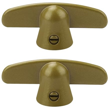Flügelantrieb, 0,95 cm T-Griff, gerader Flügelmutter-Griff für Pella/Andersen Flügelfenster (braun – 2 Stück)