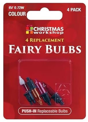 Christmas Workshop 4X Replacement Fairy Bulbs (Colour - 6V 0.72W)