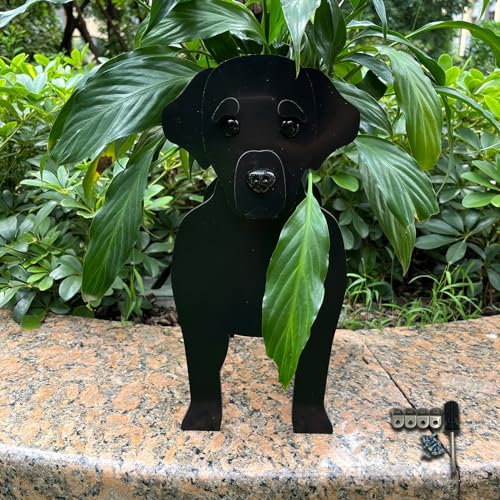 Hunde-Pflanzgefäß, große Tierblumen, Kaktus-Pflanztöpfe für den Außenbereich, Gartendekoration, schwarzer Labrador, Pflanzenaufbewahrungsbehälter, Halter, Büro, Zuhause, Innendekoration, Geschenk für