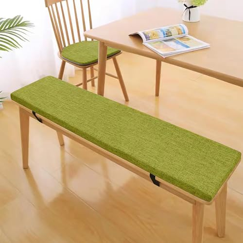VFDC Bankauflage, Sitzkissen Bank mit Abnehmbarem Bezug, Rutschfestes Bankkissen Outdoor, Sitzpolster Outdoor aus Schaumstoff Polster, Sitzauflage Bank für Garten, Terrasse, Gras Grün, 200×40×3cm