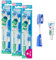 GUM Playbrush JUNIOR 6+ Bürstenköpfe | Kompatibel mit GUM Playbrush elektrischer Zahnbürste | Extra weich | Kleiner Bürstenkopf | 3x2 Bürstenköpfe | 1x GUM JUNIOR Zahnpasta-Probe | Blau