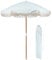Harbour Housewares 1.4M Parasol de Jardin en Bois avec Franges à Pampilles - Rayures Bleu Pastel - 1x UPF30+ Étanche Portable Autoportant Plein Air Patio Soleil Parapluie Auvent avec Sac de Transport