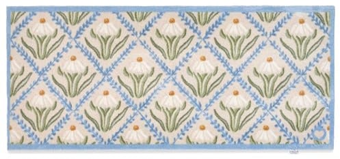 HUG RUG Washable Dirt Trapper Door Mat Kitchen Hallway Doorway, Made in the UK Daisy Trellis