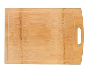 FHSLKXIM Bambus-Schneidebrett, rechteckig, dick, rutschfest, Massivholzplanke, Gemüse, Obst, Fleisch, Brot, Küche, Hackblöcke, einfach,15.7x11.0x0.7in