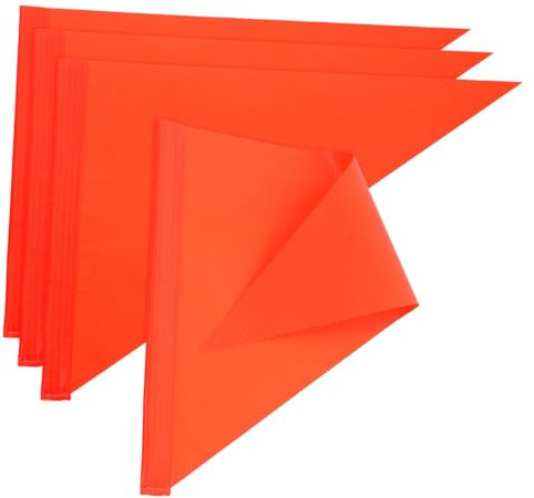 UKCOCO 4 Stück Fahrrad Sicherheitsfahne Rote Fahnen auf Stöcken Aufkleber mit roten Flaggen Flagge für Roller Kinderwagen Flagge Wimpelflaggen Spiel mit roten Flaggen kleine Flagge PVC