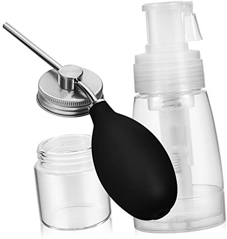 PartyKindom 2pcs 180ml Dry Powder Spray Bottle and Hair Fiber Applicator Set for Hair Salon Use Root Comb Powder Applicator Bottles for Precise Treatment and Styling