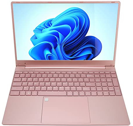 Yunseity 15,6 Pouces HD Ordinateur Portable 16 Go RAM 256G ROM N5095 Processeur pour 11pro, Clavier rétro-éclairé pour Les Affaires/étudiants Rose Gold (16+256G Prise UE)