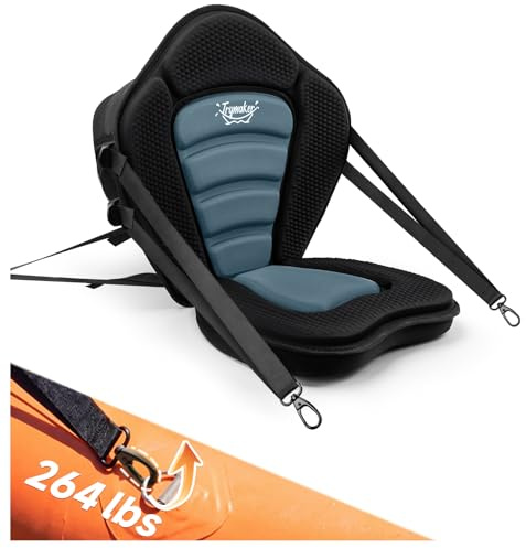 Trymaker SUP Sitz, Dicker Kajak Sitz für Stand Up Paddle, Universell | Komfort-Sitz: 5cm dicke Polsterung, Hohe Rückenlehne, Große Aufbewahrungstasche, Ergonomisches Design