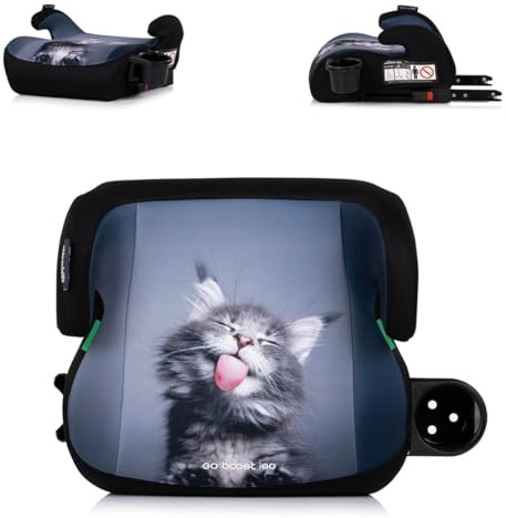 Chipolino Kindersitzerhöhung Go Boost i-Size Isofix (125-150cm) Getränkehalter schwarz