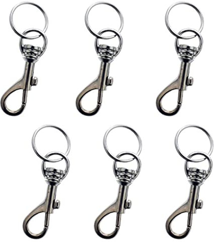 Fabulouz 6 x 9cm(Large) Hipster | Lobster Clasps | Swivel Trigger Clips | Snap Hooks | Bag Key Holder | key Rings For Crafting | Keyring Clip | Metal Clips | Dog Lead Hook | Heavy Duty Key Chain |