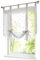 BAILEY JO 1er-Pack Raffrollo mit Schlaufen Band Raffgardinen Voile Transparent Stickerei Vorhang (BxH 120x140cm, Sand)