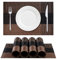 ISIYINER Tischset,Platzset 6er Set rutschfest Abwaschbar PVC Abgrifffeste Hitzebeständig Platzdeckchen für Zuhause Restaurant Speisetisch
