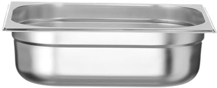 HENDI Gastronormbehälter, Temperaturbeständig von -40° bis 300°C, Heissluftöfen-Kühl- und Tiefkühlschränken-Chafing Dishes-Bain Marie, 6,5L, GN 1/2, 325x265x(H)100mm , Edelstahl