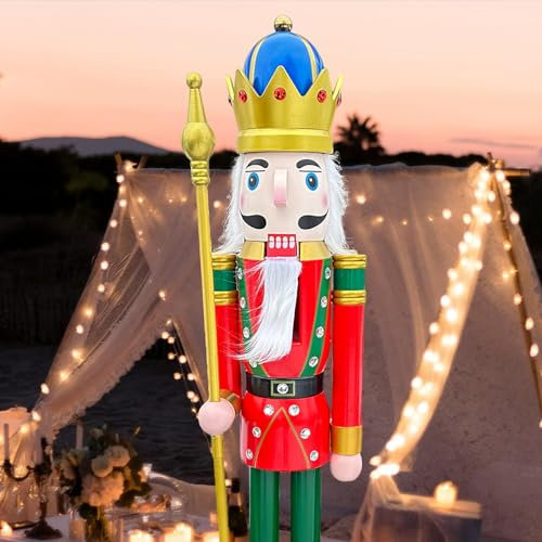 CDL 150 cm Groß Dekoration Weihnachten Holz Nussknacker König K18
