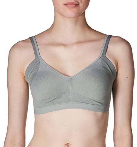 Warner's Women's Easy Does It Underarm-Smoothing with Seamless Stretch Wireless Lightly Lined Comfort Bra Rm3911a, Opaque, Grey Heather, 3X-Large