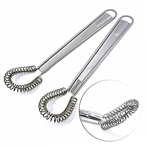 Mrriyai Frustino Cucina Sbattitore Uova Inossidabile Frusta Manuale Manuale Frusta Frusta per Dolci a Mano Frusta a Mano Piccola per Mescolare Utensili da Cucina e Accessori da Forno(2 Pezzi)