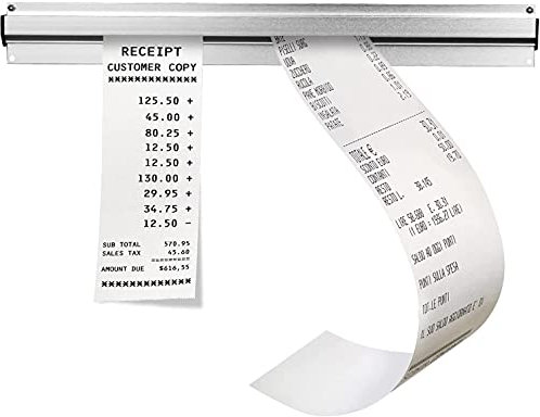 Bonleiste Gastronomie 30cm, Bestellhalter Bonhalter, Gastronomie Klemmleiste für Hold Orders, Papers Sicher, mit Schrauben und 3M Aufkleber