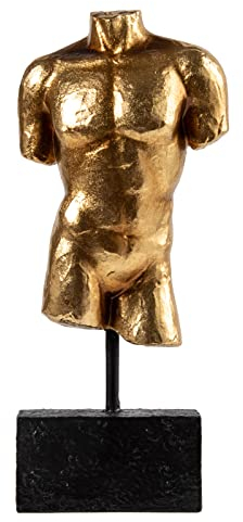 Guichifun Skulpturen, Heimdekoration, Büste, männliche Statue, Kunstharz, Dekoration, modern, goldfarben, dekorative Figuren, Heimkunst, Skulptur, Weihnachten, Geburtstag, Geschenke für Männer und