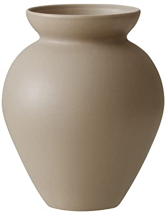 Crock Vase im Retro-Stil, Milchdosenform, Blumenarrangement, nordisches Ornament, Wohnzimmerdekoration (Kokosnuss-Café-Glasur)