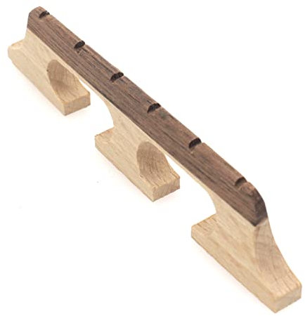 Cheerock 6-String Banjo Bridge, Ebony Maple Banjo Bridge Replacement Composite with Dual-Pivot Design for Enhanced Acoustic Performance