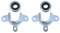 Cuscinetti con supporto per tapparelle | Dimensioni standard interne 12 mm, esterno 28 mm | Set composto da 2 cuscinetti e 2 supporti | Made in Italy (2 pezzi)