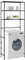 Keketa Waschmaschinen-Regal mit 3 Ablagen Überbau Regal für Waschmaschine Toilette Toilettenregal Badezimmerregal Multifunktionsregal Schwarz 69x28x169 cm