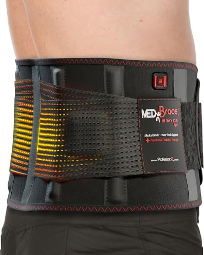 MEDiBrace Heated Back Support Belt RAYD8 V2 Far-Infrared Heated Lower Lumbar Brace for Men and Women